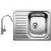 BLANCO set Tipo 45 S mini 3 1/2 nerez kartáčovaný 605 x 500 mm 516053 + MIDA baterie chrom 517742