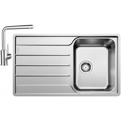 BLANCO set LEMIS 45 S-IF nerez kartáčovaný 860 x 500 mm 523030 + MILA baterie chrom 519414