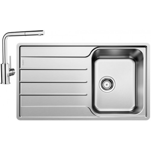 BLANCO set LEMIS 45 S-IF nerez kartáčovaný 860 x 500 mm 523030 + MILA-S baterie chrom 519810 BLANCO set LEMIS 45 S-IF nerez kartáčovaný 860 x 500 mm 523030 + MILA-S baterie chrom 519810