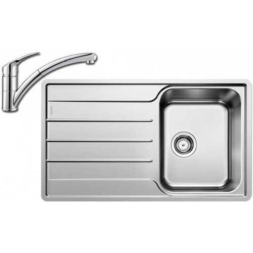 BLANCO set LEMIS 45 S-IF nerez kartáčovaný 860 x 500 mm 523030 + BRAVON-S baterie chrom 520282