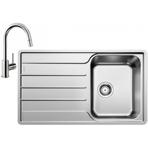 BLANCO set LEMIS 45 S-IF nerez kartáčovaný 860 x 500 mm 523030 + MIDA-S baterie chrom 521454 BLANCO set LEMIS 45 S-IF nerez kartáčovaný 860 x 500 mm 523030 + MIDA-S baterie chrom 521454