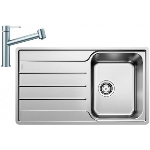 BLANCO set LEMIS 45 S-IF nerez kartáčovaný 860 x 500 mm 523030 + AMBIS-S baterie chrom 523119