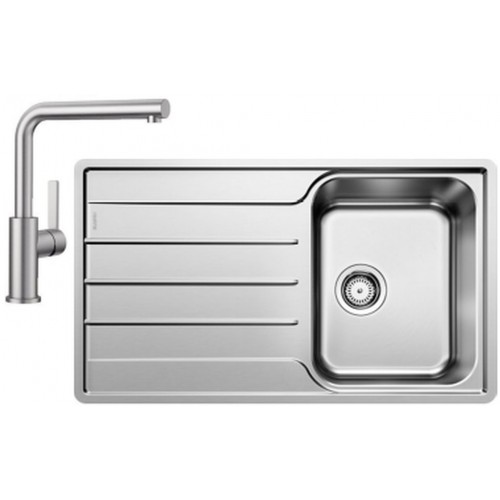 BLANCO set LEMIS 45 S-IF nerez kartáčovaný 860 x 500 mm 523030 + LANORA baterie chrom 523122 BLANCO set LEMIS 45 S-IF nerez kartáčovaný 860 x 500 mm 523030 + LANORA baterie chrom 523122