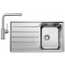 BLANCO set LEMIS 45 S-IF nerez kartáčovaný 860 x 500 mm 523030 + LANORA baterie chrom 523122