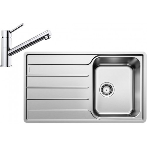 BLANCO set LEMIS XL 6 S-IF nerez kartáčovaný 1000 x 500 mm 523034 + KANO-S baterie chrom 521503