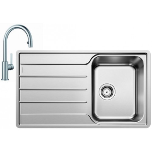 BLANCO set LEMIS XL 6 S-IF nerez kartáčovaný 1000 x 500 mm 523034 + CANDOR-S baterie chrom 523121