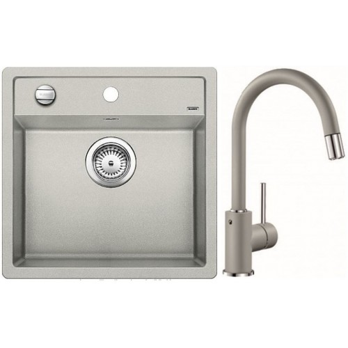 BLANCO SET dřez Dalago 5 Silgranit + dřezová baterie MIDA perlově šedá BLANCO SET dřez Dalago 5 Silgranit + dřezová baterie MIDA perlově šedá