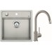 BLANCO SET dřez Dalago 5 Silgranit + dřezová baterie MIDA perlově šedá