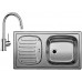BLANCO set FLEX mini profilovaný nerez 780 x 435 mm 512032 + MIDA-S baterie chrom 521454