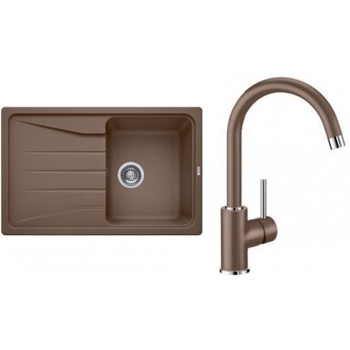 BLANCO Set dřez SONA 45 S Silgranit + baterie MIDA muškát