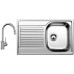 BLANCO set Tipo 45 S Compact 3 1/2 nerez kartáčovaný 780 x 500 mm 513442 + MIDA-S baterie chrom 521454