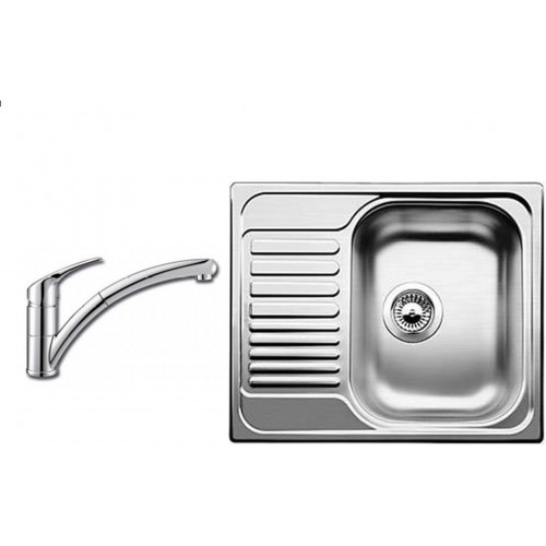 BLANCO set Tipo 45 S mini 3 1/2 nerez kartáčovaný 605 x 500 mm 516053 + BRAVON-S baterie chrom 520282 BLANCO set Tipo 45 S mini 3 1/2 nerez kartáčovaný 605 x 500 mm 516053 + BRAVON-S baterie chrom 520282