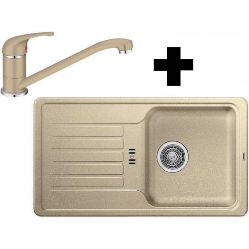 BLANCO SET dřez FAVOS mini Silagranit + dřezová baterie DARAS béžová champagne