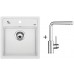 BLANCO Set dřez Dalago 45 Silgranit bílá + baterie Mila chrom