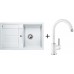 BLANCO Set dřez Metra 45 S Compact Silgranit bílá + baterie Mida bílá