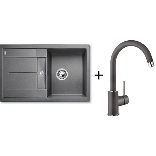 BLANCO Set dřez METRA 45 S Silgranit + baterie MIDA šedá skála BLANCO Set dřez METRA 45 S Silgranit + baterie MIDA šedá skála