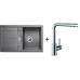 BLANCO Set dřez Metra 45 S Compact Silgranit šedá skála + baterie Mila chrom