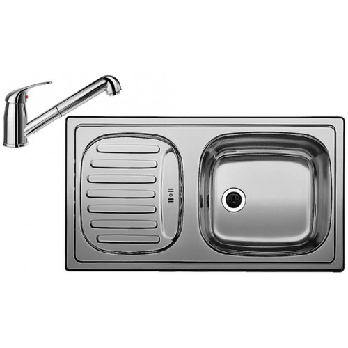 BLANCO set FLEX mini profilovaný nerez 780 x 435 mm 512032 + DARAS-S baterie chrom 517731