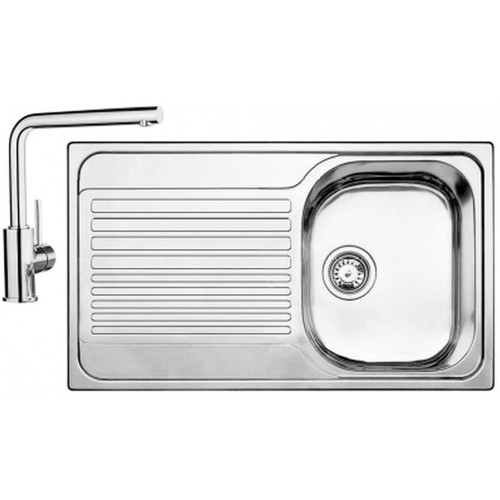 BLANCO set TIPO 45 S Compact přírodní nerez 780 x 500 mm + MILA baterie chrom