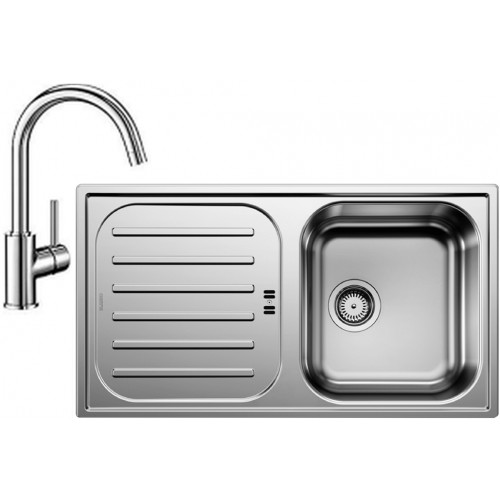 BLANCO set FLEX Pro 45 S nerez přírodní lesk 860 x 480 mm + MIDA baterie chrom