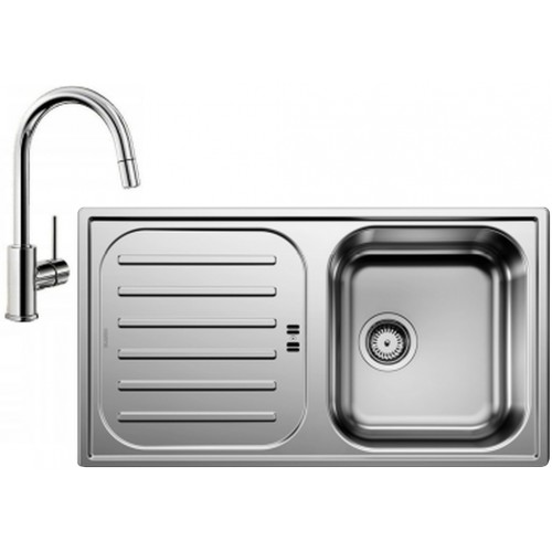 BLANCO set FLEX Pro 45 S nerez přírodní lesk 860 x 480 mm + MIDA-S baterie chrom