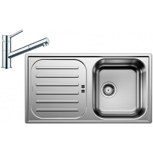 BLANCO set FLEX Pro 45 S nerez přírodní lesk 860 x 480 mm + KANO-S baterie chrom BLANCO set FLEX Pro 45 S nerez přírodní lesk 860 x 480 mm + KANO-S baterie chrom