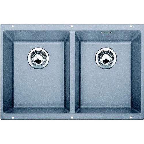 BLANCO Subline 350/350-U dřez Silgranit bez táhla, aluminium 518592