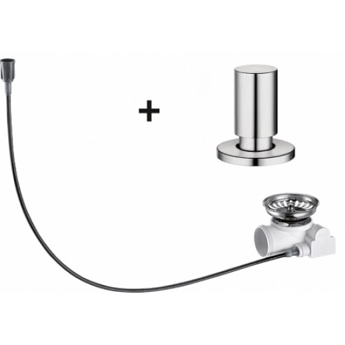 BLANCO excentr s kulatým knoflíkem, nerez hedvábný lesk 517545