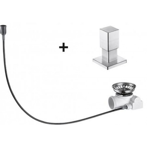 BLANCO Quadris excentrické ovládání výpusti, nerez masiv hedvábný lesk 517551