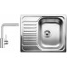 BLANCO set TIPO 45 S Mini nerez profilovaný 605 x 500 mm 516525 + MILA baterie chrom 519414