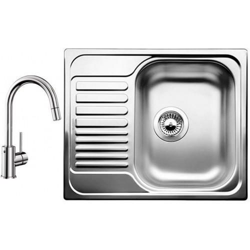 BLANCO set TIPO 45 S Mini nerez profilovaný 605 x 500 mm 516525 + MIDA-S baterie chrom 521454 BLANCO set TIPO 45 S Mini nerez profilovaný 605 x 500 mm 516525 + MIDA-S baterie chrom 521454