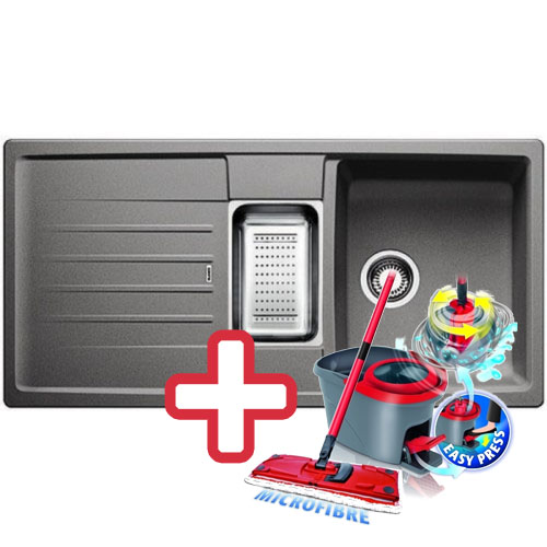 BLANCO Metra 6 S dřez Silgranit aluminium 513045 + ZDARMA VILEDA MOP Easy Wring