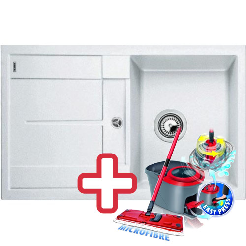 BLANCO Metra 45 S dřez Silgranit bílá 513187 + ZDARMA VILEDA MOP Easy Wring BLANCO Metra 45 S dřez Silgranit bílá 513187 + ZDARMA VILEDA MOP Easy Wring