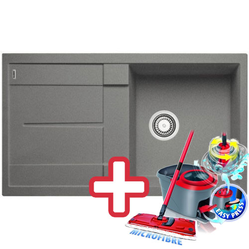 BLANCO Metra 5 S dřez Silgranit aluminium 513204 + ZDARMA VILEDA MOP Easy Wring BLANCO Metra 5 S dřez Silgranit aluminium 513204 + ZDARMA VILEDA MOP Easy Wring