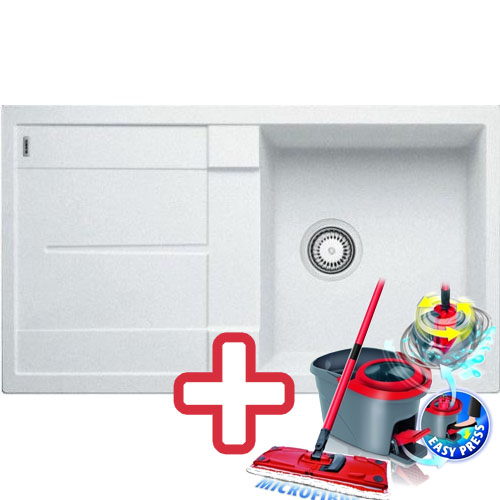 BLANCO Metra 5 S dřez Silgranit bílá 513205 + ZDARMA VILEDA MOP Easy Wring BLANCO Metra 5 S dřez Silgranit bílá 513205 + ZDARMA VILEDA MOP Easy Wring