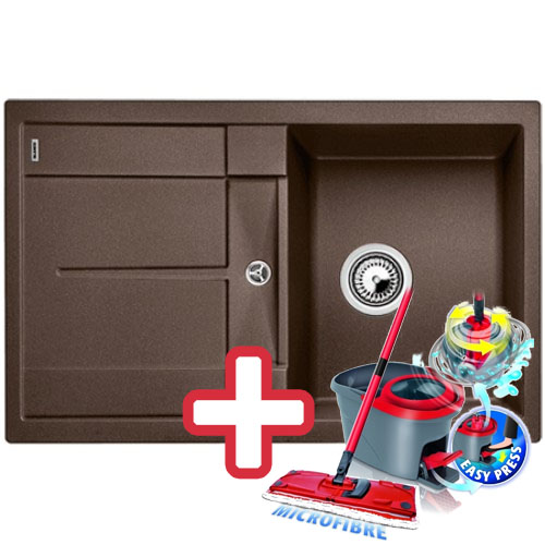 BLANCO Metra 45 S dřez včetně sifonu, káva 515039 + ZDARMA VILEDA MOP Easy Wring