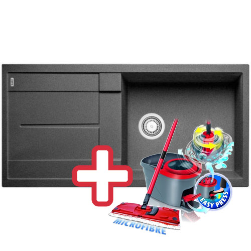 BLANCO Metra XL 6 S dřez včetně sifonu, antracit 515142 + ZDARMA VILEDA MOP Easy Wring