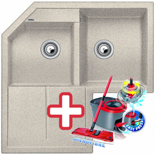 BLANCO Metra 9 E dřez Silgranit písek 515571 + ZDARMA VILEDA MOP Easy Wring BLANCO Metra 9 E dřez Silgranit písek 515571 + ZDARMA VILEDA MOP Easy Wring