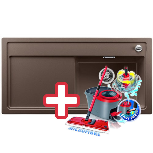 BLANCO Zenar XL 6 S Silgranit dřez káva, vanička vpravo 516023 + ZDARMA VILEDA MOP Easy Wring