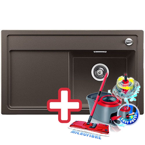 BLANCO Zenar 45 S dřez Silgranit káva, pravý 516667 + ZDARMA VILEDA MOP Easy Wring