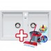 BLANCO Zia 9 dřez bez excentru, včetně sifonu, bílá 516678 + ZDARMA VILEDA MOP Easy Wring
