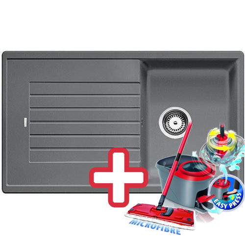 BLANCO Zia 45 SL dřez Silgranit aluminium 516739 + ZDARMA VILEDA MOP Easy Wring