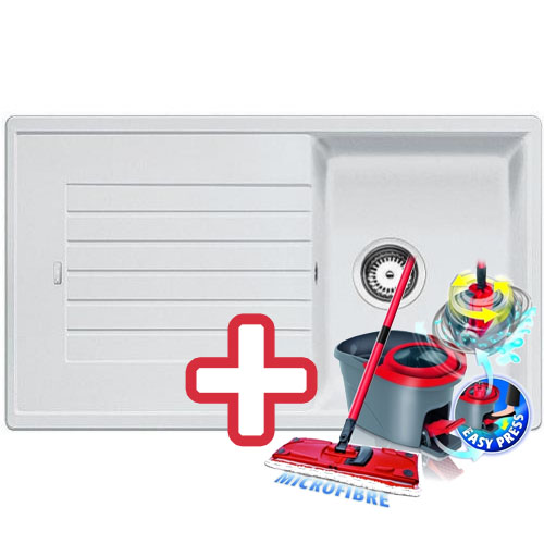 BLANCO Zia 45 SL dřez Silgranit bílá 516740 + ZDARMA VILEDA MOP Easy Wring BLANCO Zia 45 SL dřez Silgranit bílá 516740 + ZDARMA VILEDA MOP Easy Wring