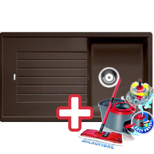 BLANCO Zia 45 SL dřez Silgranit káva 516745 + ZDARMA VILEDA MOP Easy Wring
