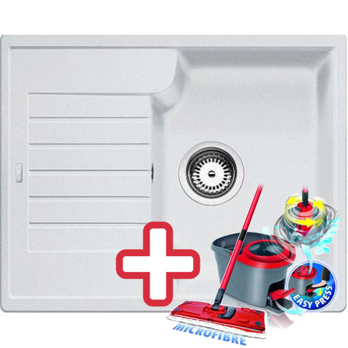BLANCO Zia 40 S Silgranit dřez , bílá 516922 + ZDARMA VILEDA MOP Easy Wring
