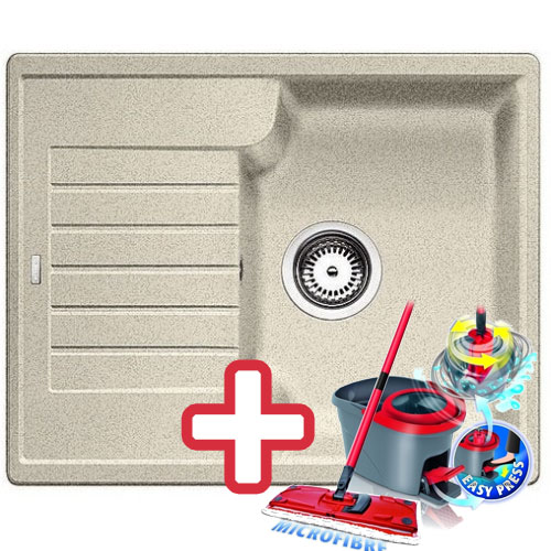 BLANCO Zia 40 S Silgranit dřez písek, 516925 + ZDARMA VILEDA MOP Easy Wring