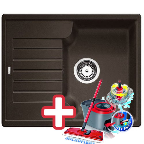 BLANCO Zia 40 S Silgranit dřez káva, 516927 + ZDARMA VILEDA MOP Easy Wring BLANCO Zia 40 S Silgranit dřez káva, 516927 + ZDARMA VILEDA MOP Easy Wring
