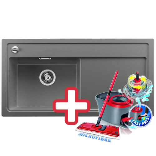 BLANCO Zenar XL 6 S Silgranit dřez, aluminium, vanička vlevo 516952 + ZDARMA VILEDA MOP Easy Wring