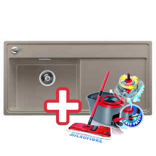 BLANCO Zenar XL 6 S dřez Silgranit tartufo, vanička vlevo 517408 + ZDARMA VILEDA MOP Easy Wring