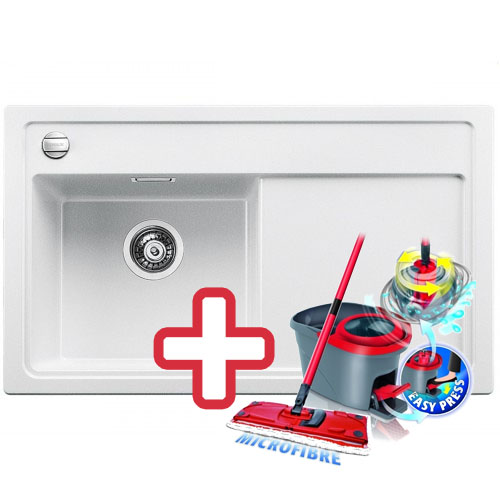 BLANCO Zenar 45 S dřez Silgranit bílá, levý 518471 + ZDARMA VILEDA MOP Easy Wring